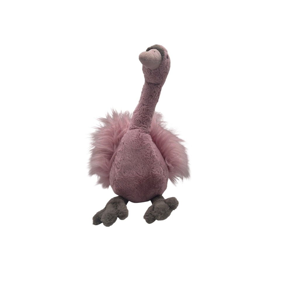 Jellycat London Rose Pink Solange Ostrich Fluffy Plush Stuffed Animal 15 inch